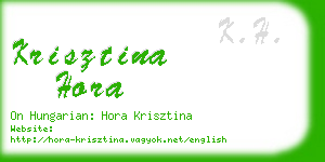 krisztina hora business card